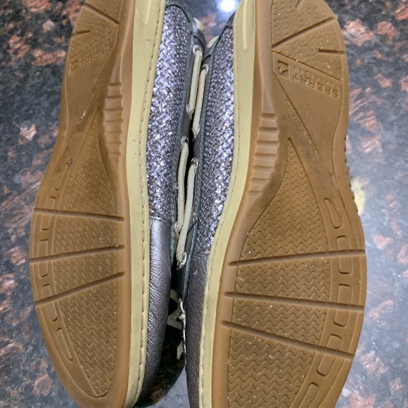 Sperry Angelfish Glitter pewter slip-on boat shoe - Picture 3 of 9